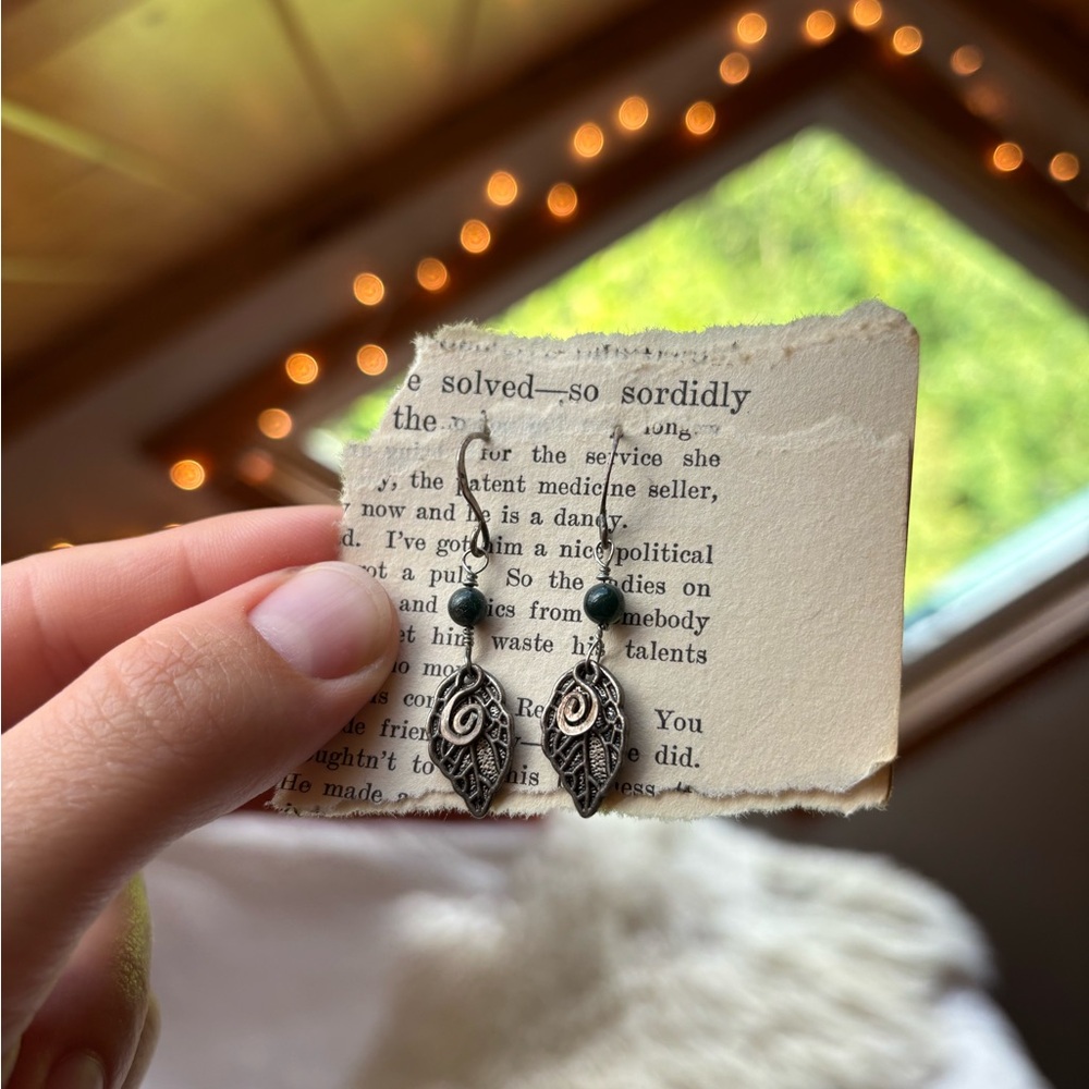 Elegant Silver Leaf Earrings